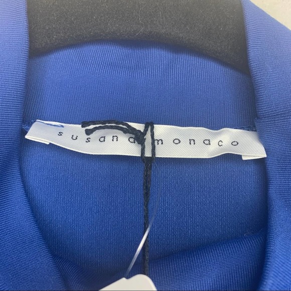 NWT Susana Monaco Mock Neck Dress in Royal Blue - Picture 6 of 6